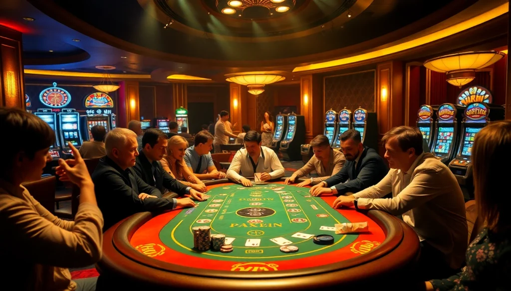 Experience the excitement at hay.win with a poker game in a luxurious casino setting.