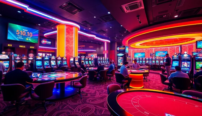 Exciting online gaming scene at new88go.com, featuring vibrant casino tables and players engaging with live dealers.