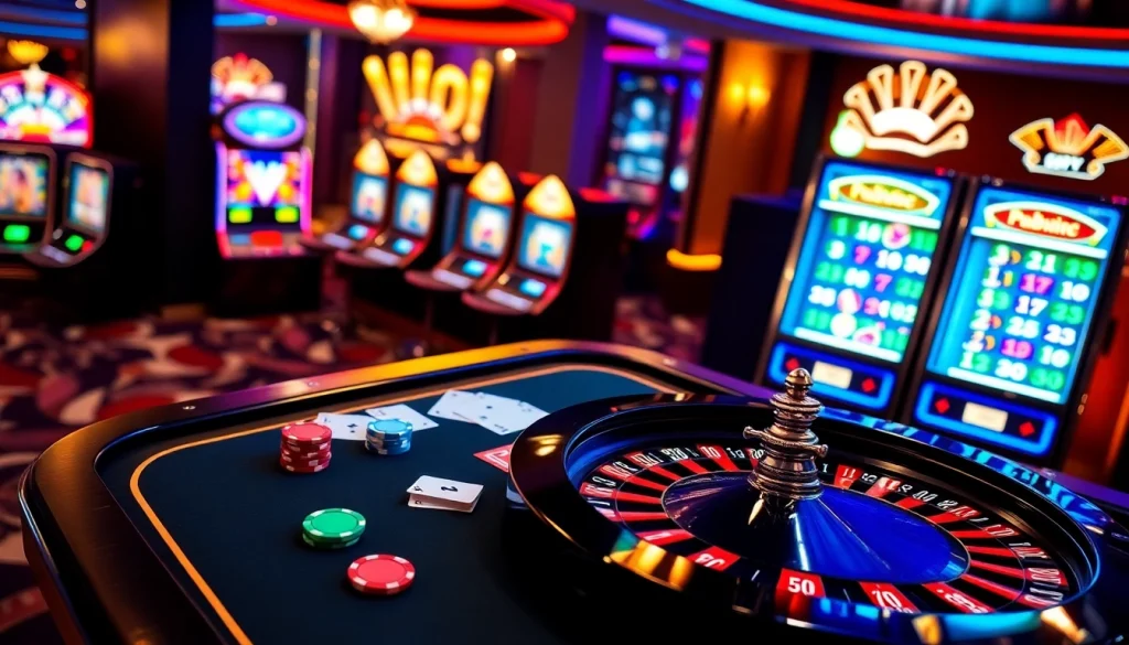 Winning at the PG99 casino with poker chips on the table and thrilling slot machines