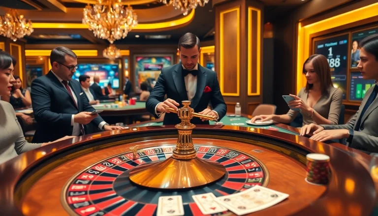 Experience thrilling gameplay at HM88 casino with exciting roulette action and vibrant players.