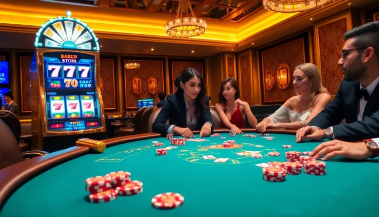 Experience thrilling betting at https://xin88.icu/ with a vibrant poker table and excited players.