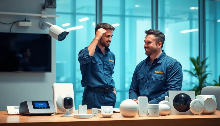 Soporte técnico en cámaras de seguridad, demostrado por un técnico en un entorno de oficina, que refleja innovación y profesionalismo.