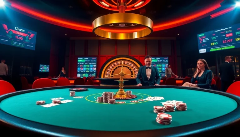 Experience thrilling gameplay at 13win casino with exciting poker action and elegant atmosphere.