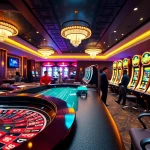 Experience the excitement of gaming at GG88 with vibrant slot machines and a dynamic roulette wheel.