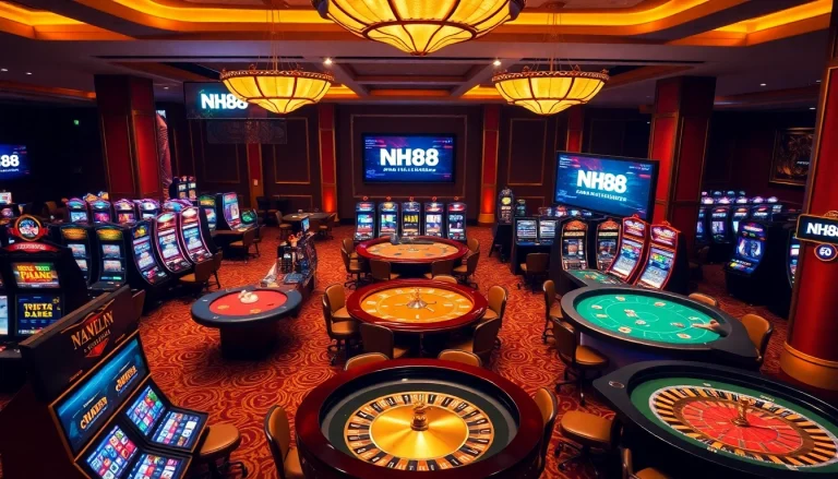 Experience the excitement of NH88 with vibrant casino action and engaging players at the tables.