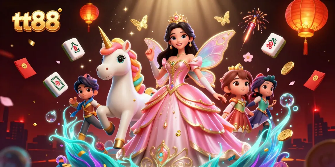 Experience the magic of tt88 with vibrant 3D characters and immersive casino elements.