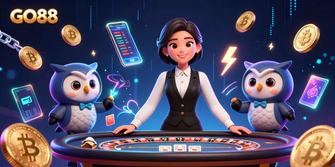 Experience thrilling gameplay at GO88 with a vibrant casino scene featuring our unique dealers.