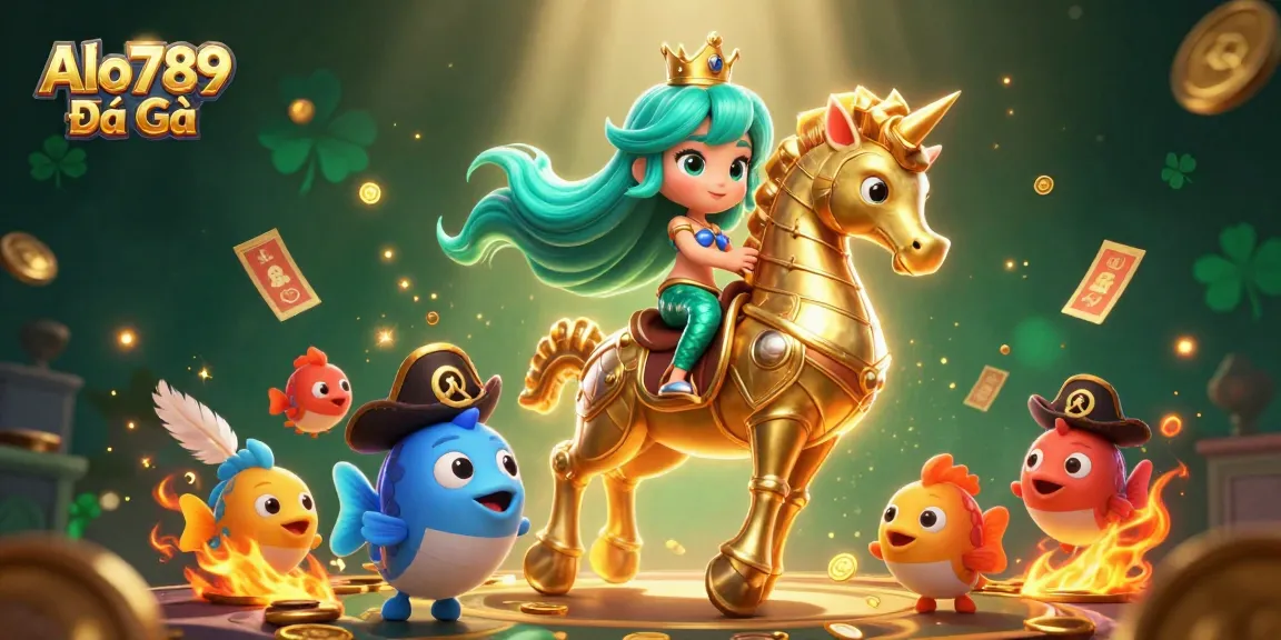 Alo789 Đá Gà showcases an exciting cockfighting arena scene with animated characters and vibrant elements