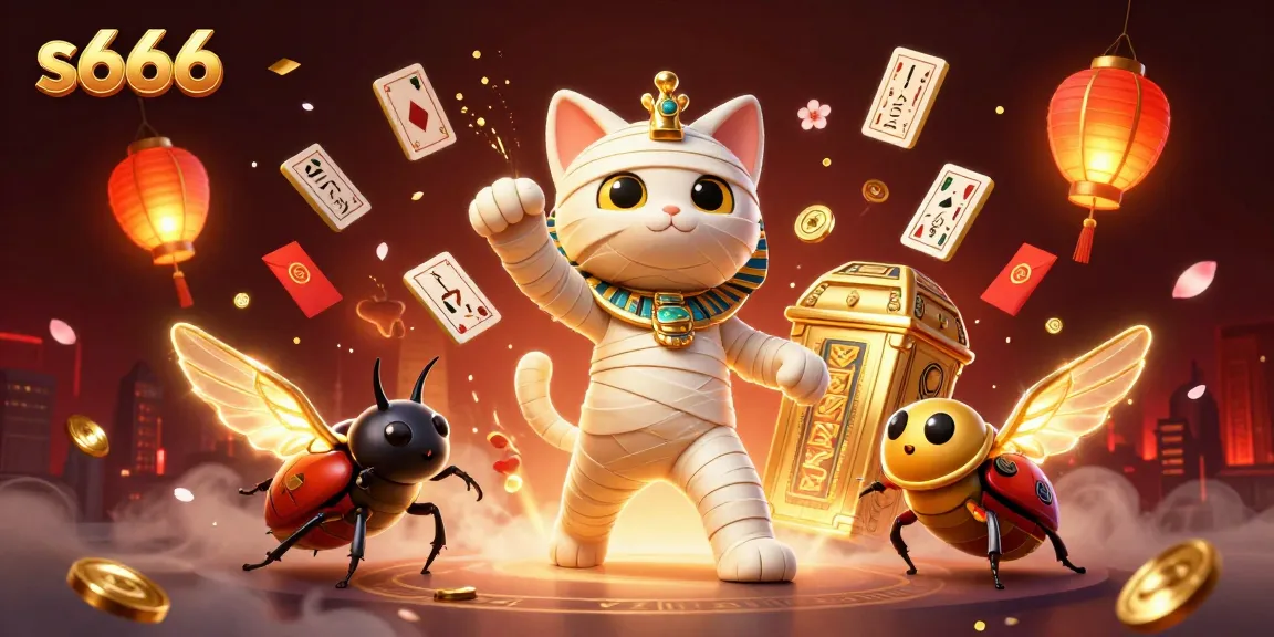 Join the excitement of s666 in this lively casino illustration featuring dynamic gaming elements.