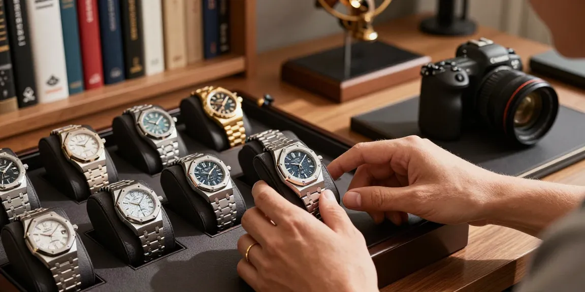 Examining super clone watches collection in luxury setting.