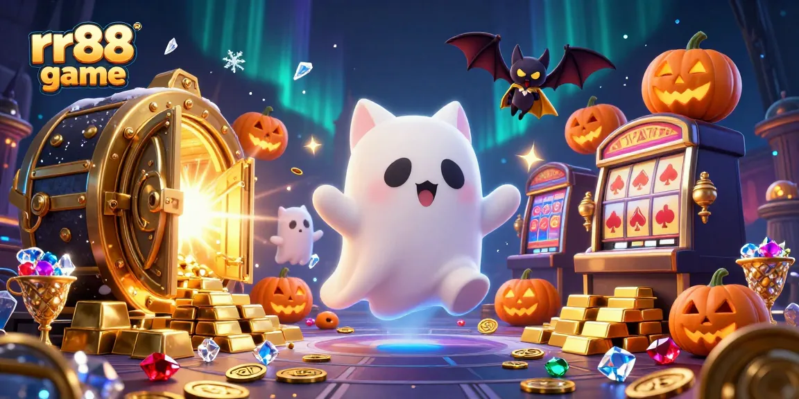 Engage with the rr88 game featuring a haunted casino scene rich with treasures and enchanting characters.