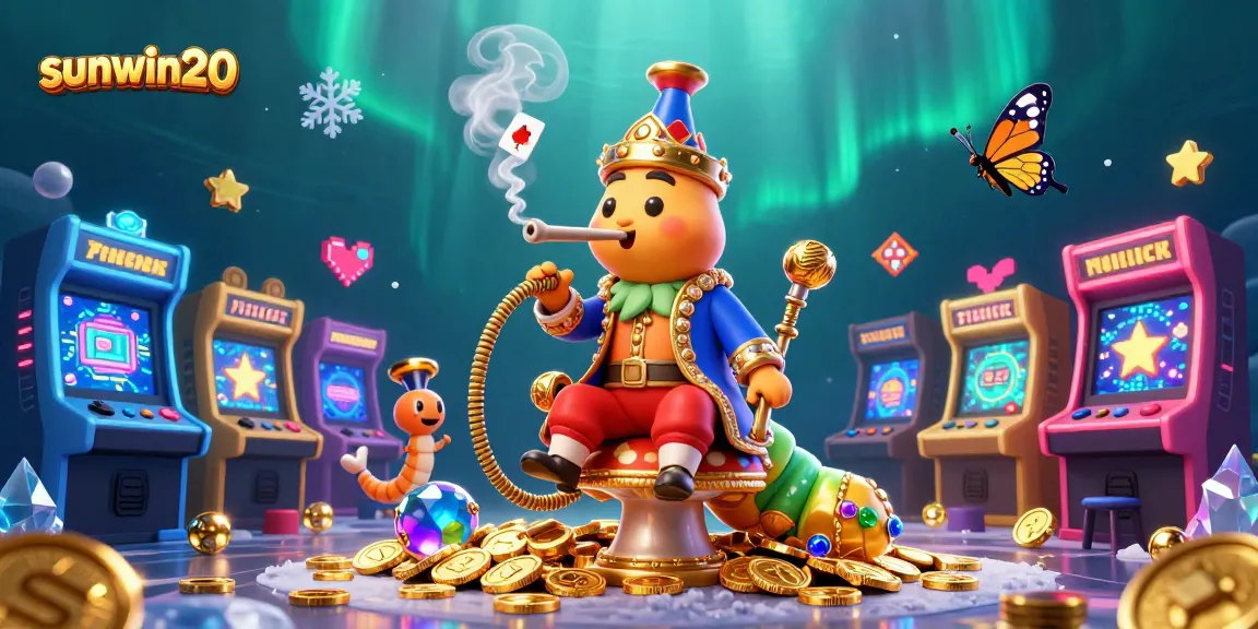 Experience thrilling poker excitement with sunwin20 in an enchanting 3D casino scene.